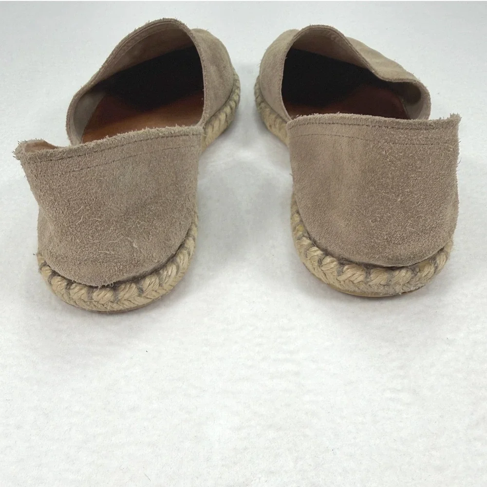 Verbenas Carmen Serraje Piedra Espadrille Flats US 9 9.5 EU 40 Tan Beige Suede